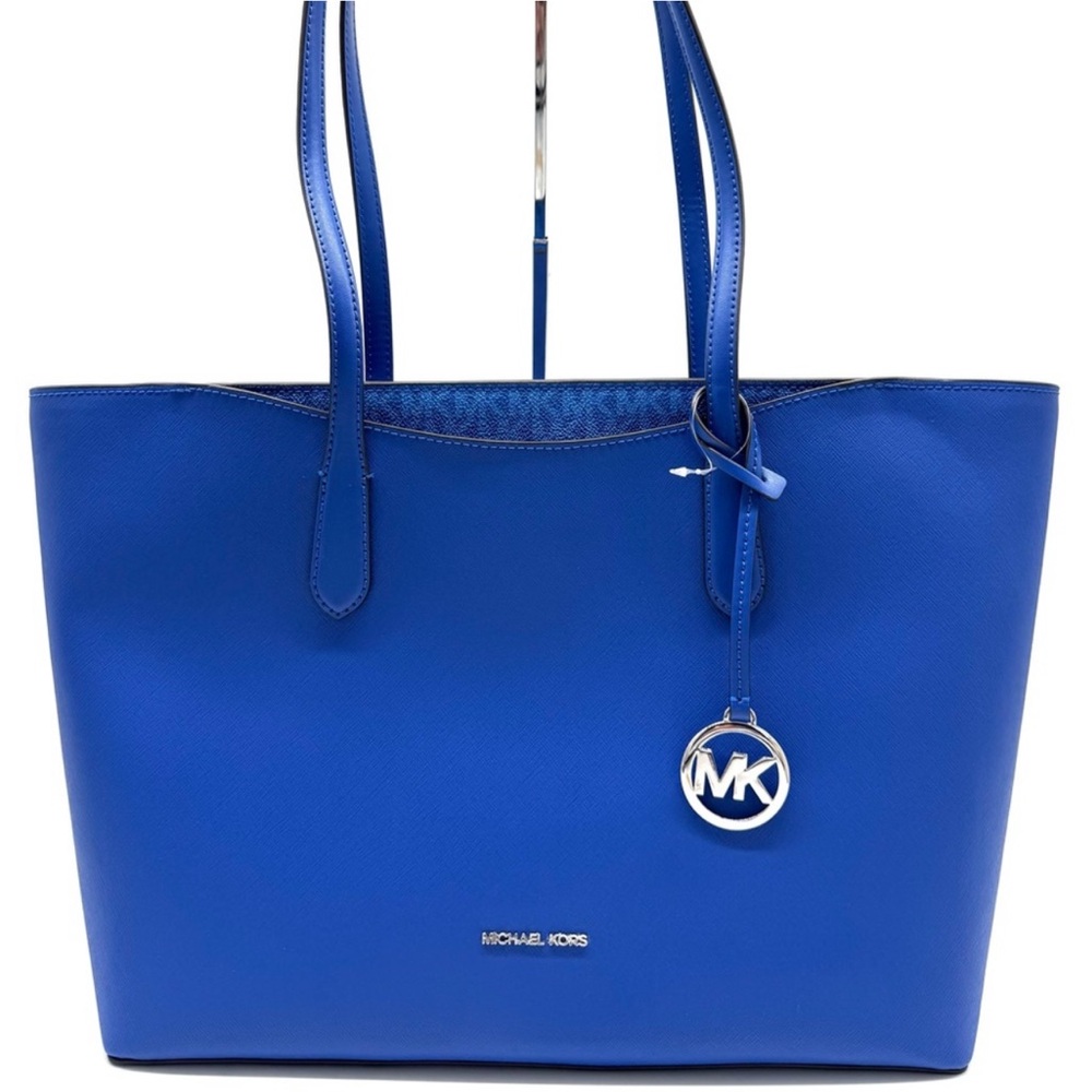 Michael Kors Arden Large Leather Tote Bag Galaxy Blue